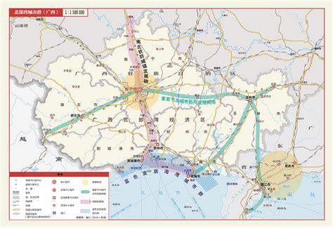 广西北部湾城市群分布图 - 广西地图 - 地理教师网