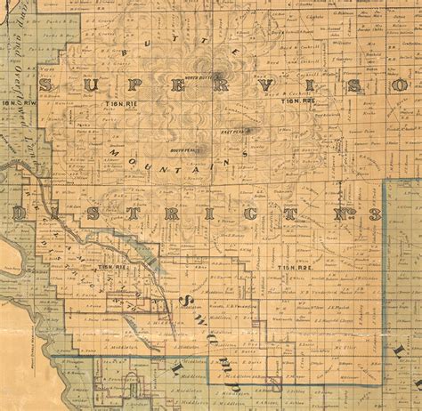 Sutter County Map California CA 1873. Vintage Restoration - Etsy