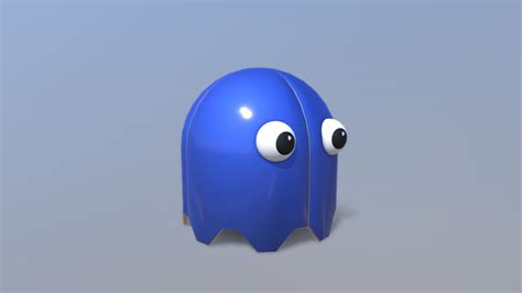 Pacman Ghost Inky - Download Free 3D model by Chaitanya Krishnan (@chaitanyak) [bf94cb6] - Sketchfab