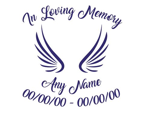 Personalized In Loving Memory Vinyl Decal Custom Memorial | Etsy