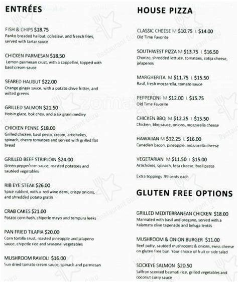 Menu at Cascades Grille restaurant, Bellevue