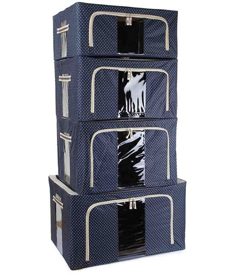 UberLyfe Foldable Cloth Storage Box with Steel Frames (Blue, 44L): Buy UberLyfe Foldable Cloth ...