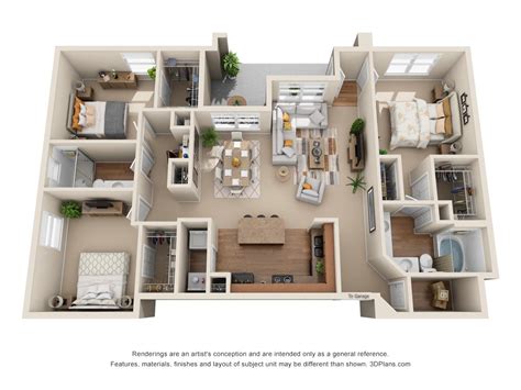 Floor Plans of The Canyons Apartments in Fort Worth, TX