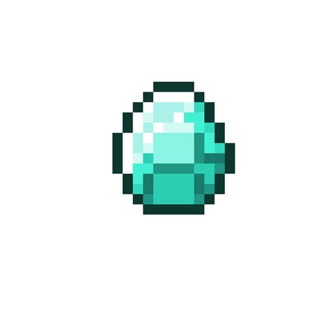 A Diamond from Minecraft. | Pixel art, Minecraft, Minecraft art