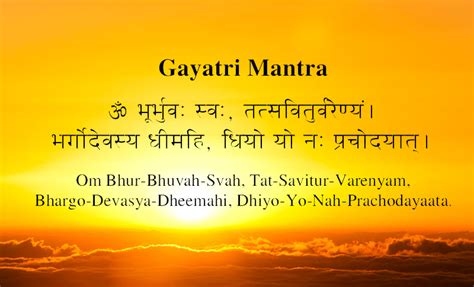 The importance and benefits of chanting Gayatri mantra