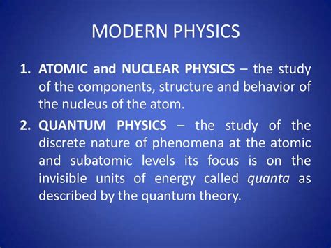 Branches of Physics