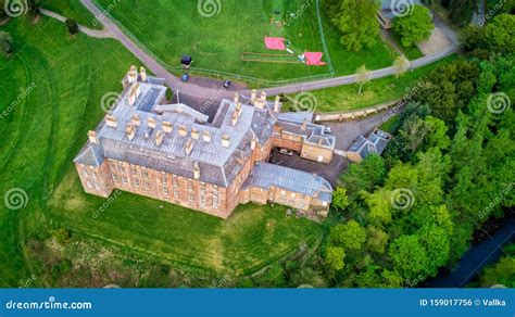 Aerial View of Dalkeith Palace Amidst Green Fields and Trees Editorial ...