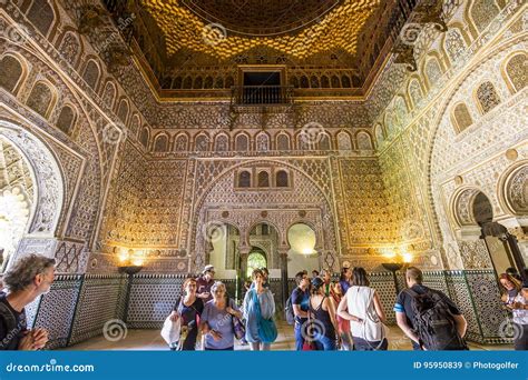 Interiors of Seville Alcazar, Seville, Andalusia, Spain Editorial Stock Image - Image of spain ...