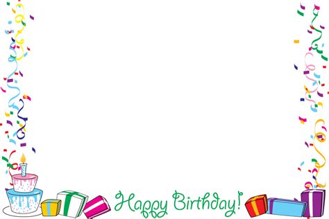 Birthday Border - Clipartion.com