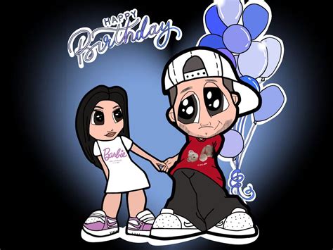 Chicano Couple Drawing Y2k, Customized Couple Illustration, Couple Gift, Couple Into Cartoon ...