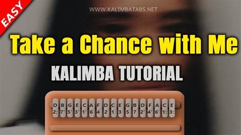 NIKI - Take a Chance with Me (kalimba cover) Kalimba Tabs Letter ...