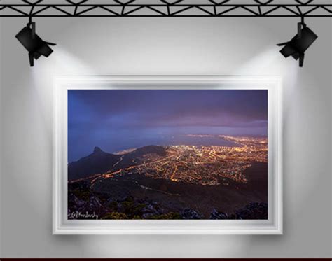 Cape Town Night View South Africa Photography South Africa - Etsy