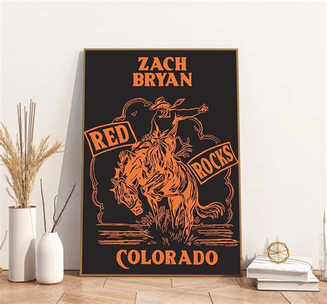 Zach Bryan Red Rocks In Colorado Poster, Zach Bryan Print