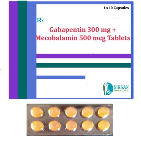 Gabapentin 300 Mg Mecobalamin 500 Mcg Tablets General Medicines at Best ...