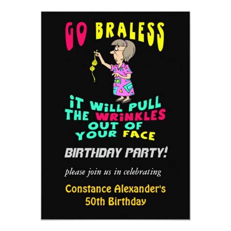 Womens Funny Birthday Party Invitations | Zazzle