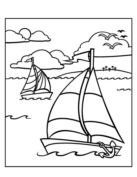 Sailboat Coloring Page - Cliparts.co