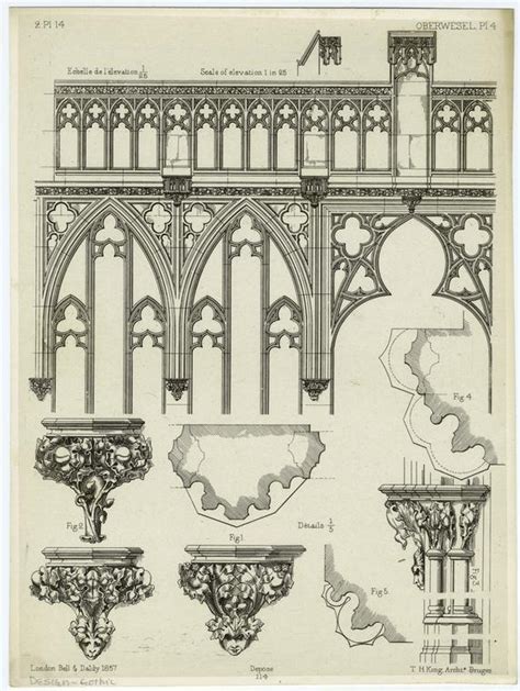 Architectural ornamentation in the Gothic style - NYPL Digital Collections