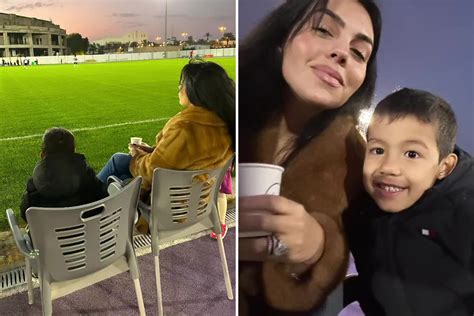 Georgina Rodriguez watches Cristiano Ronaldo's son Cristiano Jr in action for new team after dad ...