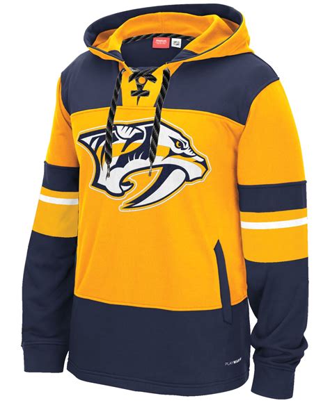 Reebok Men's Nashville Predators Jersey Hoodie in Metallic for Men | Lyst