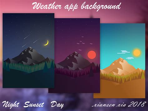 weather app background by XX（Xiansen Xia） on Dribbble