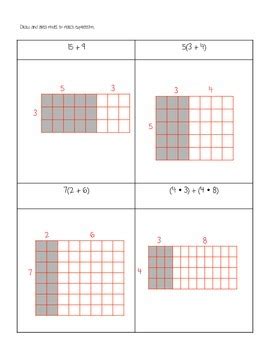 Distributive Property with Area Models by Making Math Amusing | TPT