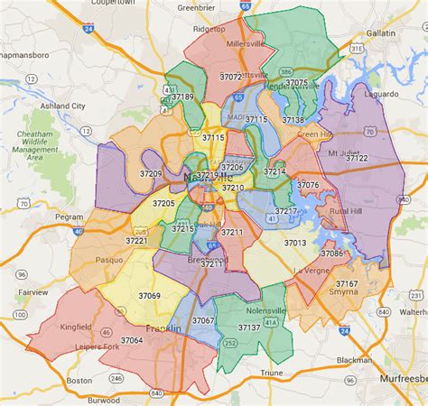 Map Of Nashville Area - Vikky Jerrilyn