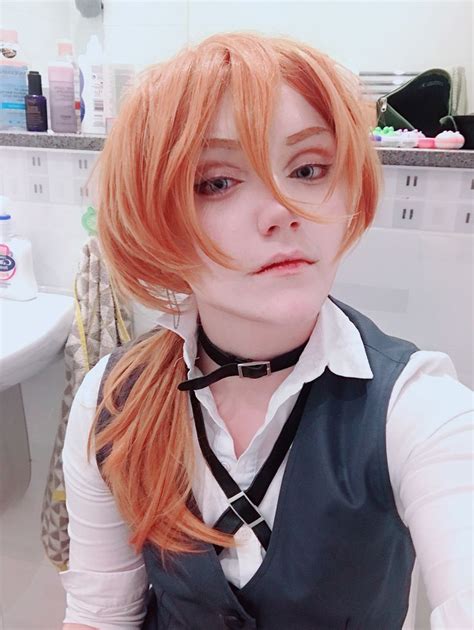 Chuuya Nakahara Cosplay by Vyerunda | Leg straps, Model, Cosplay