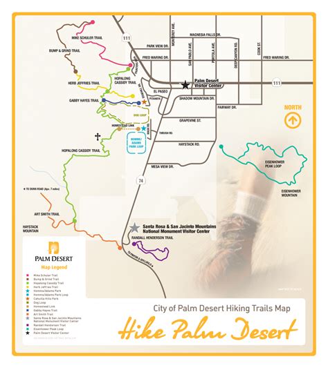 Palm Desert Hiking Trails | Hiking map, Desert travel, Palm desert