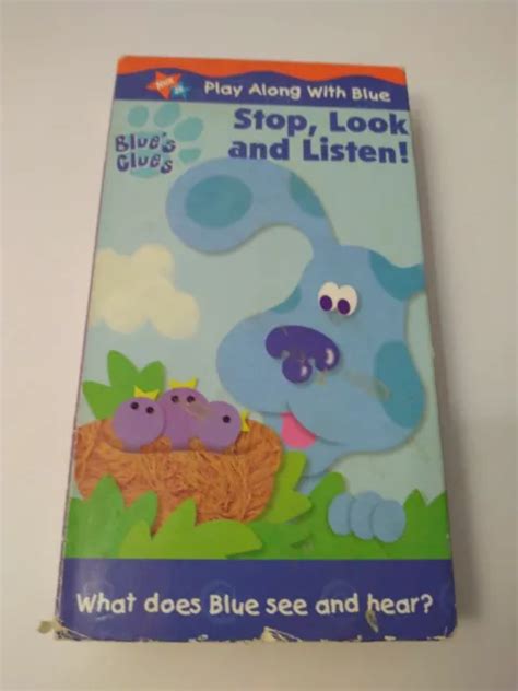 BLUE'S CLUES - Stop, Look and Listen! VHS 2000 Nick Jr. Orange Tape £4.84 - PicClick UK