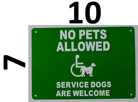 HPD SIGN:NO PETS SERVICE DOGS ALLOWED SIGN (ALUMINUM HPD SIGN) | HPD SIGNS - THE OFFICIAL STORE