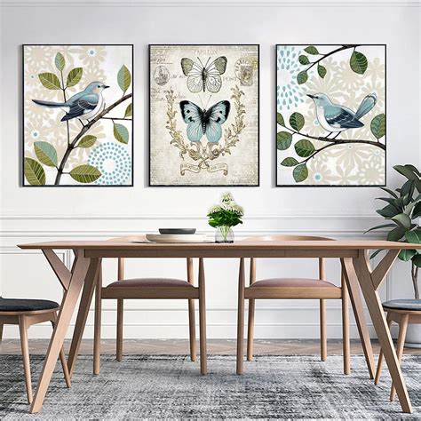 Modern A4 Art Prints Nordic Minimalist Pictures Butterfly Bird On ...