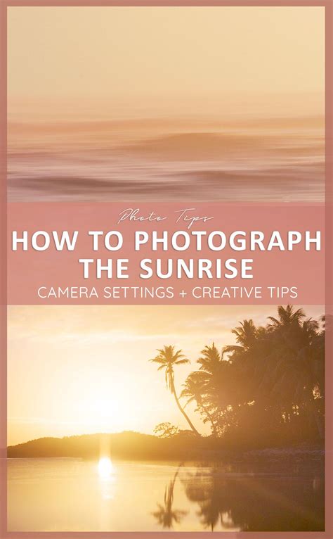 Creative tips and camera settings for photographing sunrise! This guide shares some quick tips ...