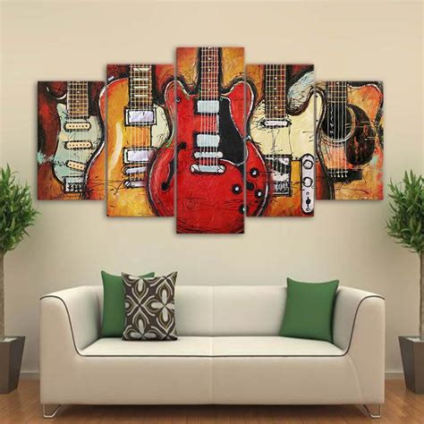 Guitar Canvas Print Music Themed Artwork - Size 2 / NO Framed | Guitar ...