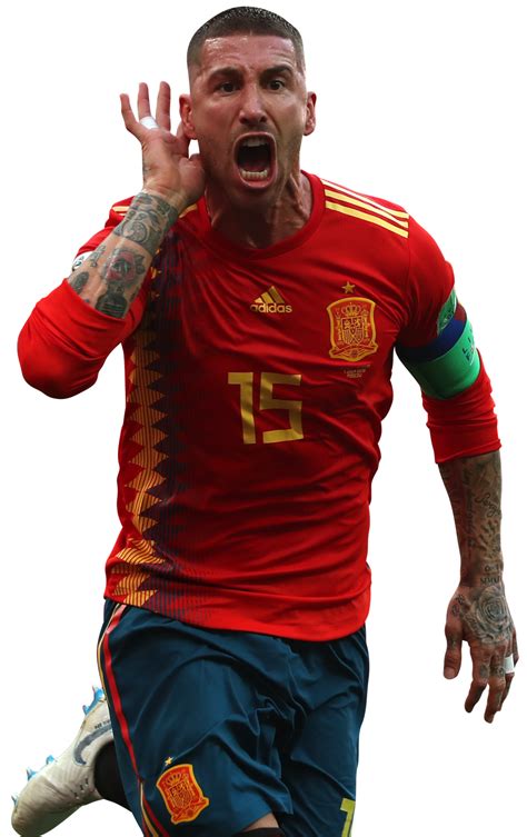 Sergio Ramos Spain football render - FootyRenders