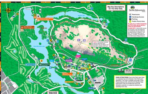 Stone Mountain Attractions Map