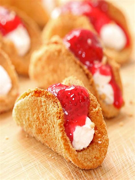 Strawberry Cheesecake Tacos - Sugar Apron