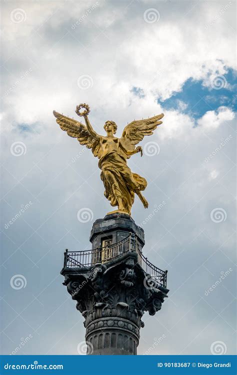 Detail of Angel of Independence Monument - Mexico City, Mexico Stock Image - Image of ...