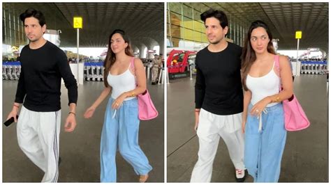 Kiara Advani seen with Sidharth Malhotra at airport in no makeup look. Watch | Bollywood ...