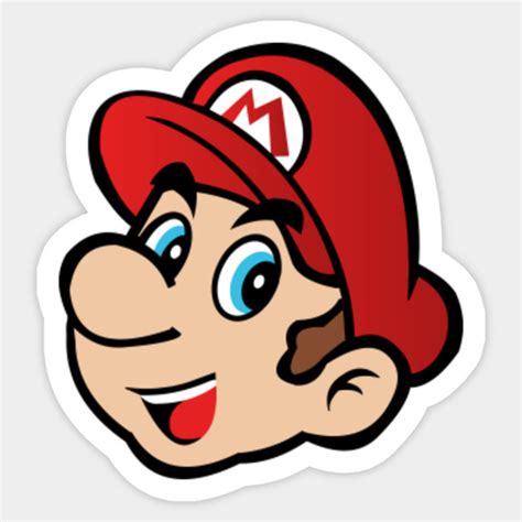 Super Mario... without mustache - Super Mario - Sticker | TeePublic