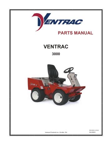 Ventrac LT3000 TRACTOR 3000 Parts Manual | Manualzz