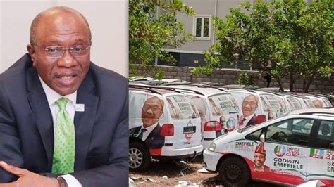 CBN Governor Emefiele takes delivery of presidential campaign vehicles