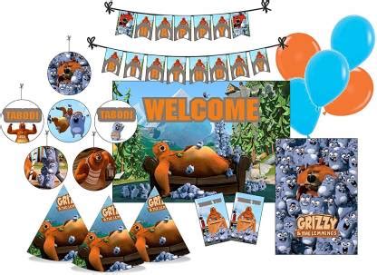 Pretty UR Party Grizzy and the Lemmings Birthday Party Decorations Kit , Grizzy party Supplies ...