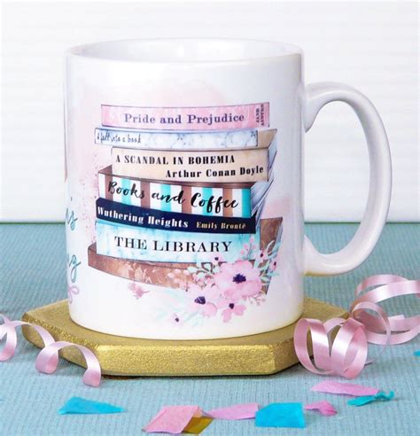 Personalised Books & Coffee Mug, 2 sided-design Personalised mug for ...