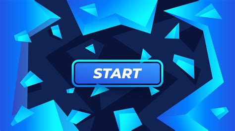 Start game button on abstract background with crystals 2800256 Vector ...