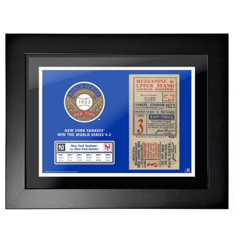 New York Yankees 1923 World Series Game 3 Framed 18 x 14 Ticket