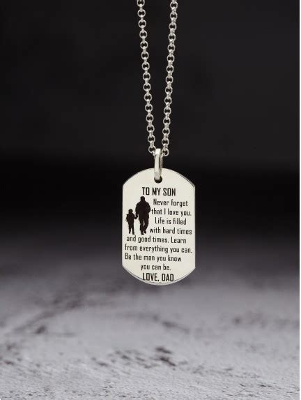 Father Son Necklace - To my son Never forget that I love you ...