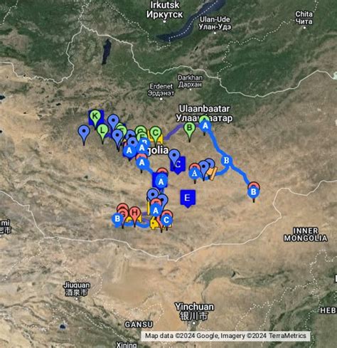 Mongolia - Google My Maps