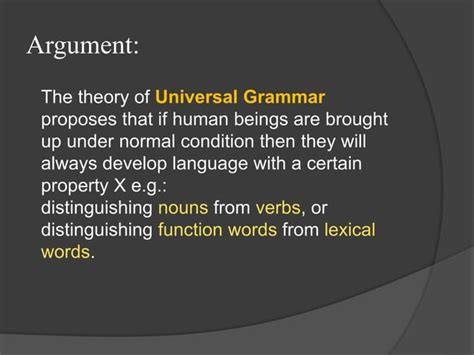 Chomsky’s Universal Grammar | PPT