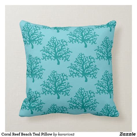 Coral Reef Beach Teal Pillow Teal Throws, Teal Throw Pillows, Turquoise Pillows, Reef Pattern ...