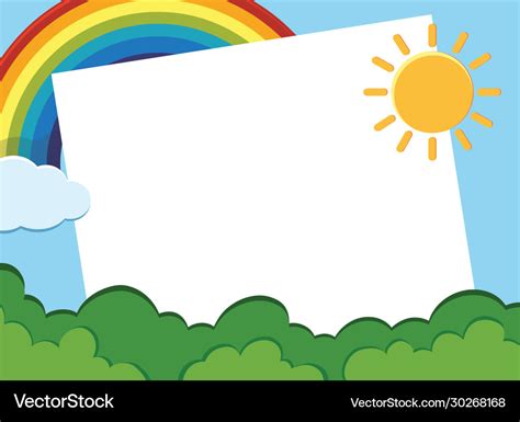 Background design template with park on sunny day Vector Image